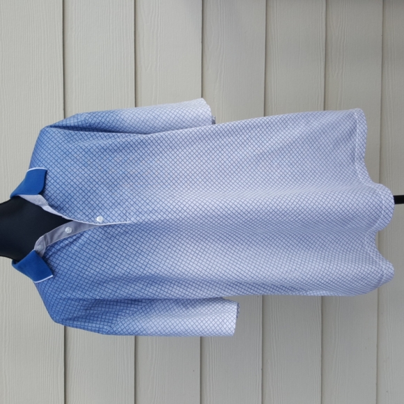 SCALA MILANO ITALY Blue Ombre Men's Polo Shirt (XXL) - Picture 2 of 8